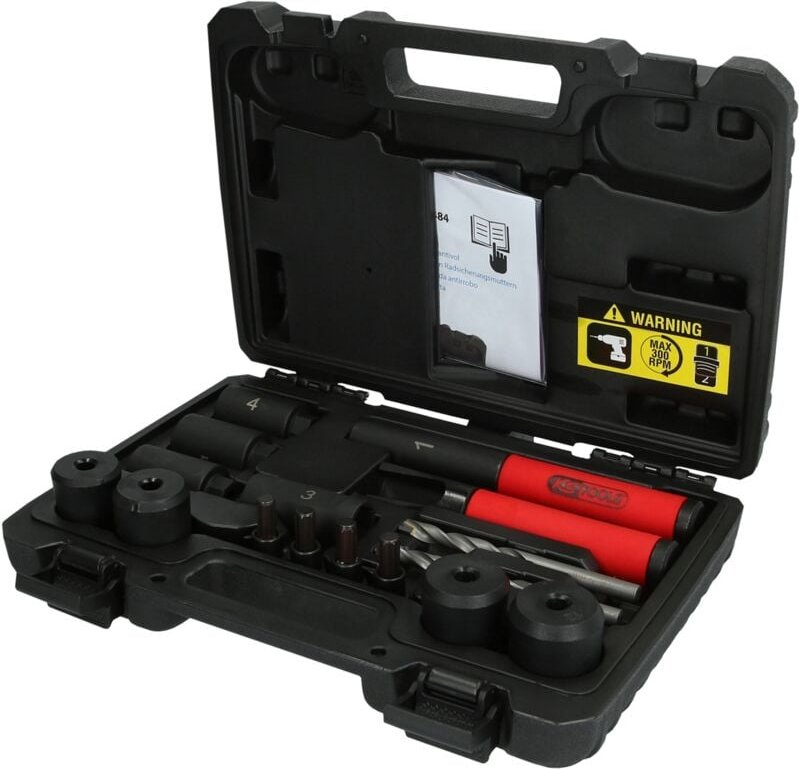 Ks Tools Felgenschloss-Ausbohr-Satz, 16-tlg