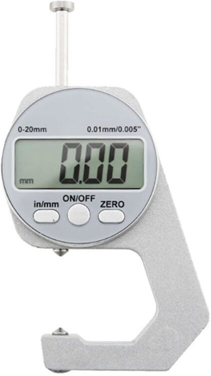 DickenmessgeräT mit Digitaler Anzeige, Elektronisches LCD-Mikrometer, Metrisches WandstäRkenmessgeräT, 0-20 Mm, Spitzer ...