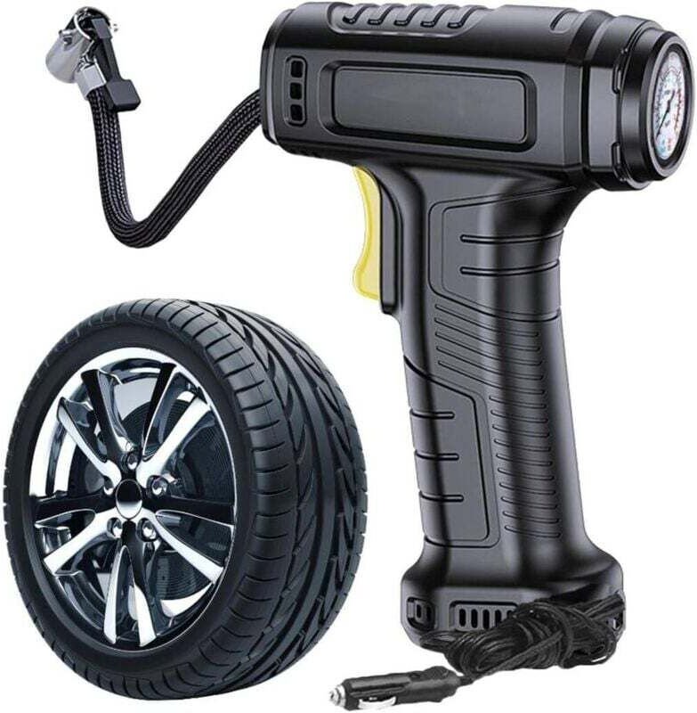 Vtizikl Pompe de pneu Pompe de voiture Inflateur de pneu 12V DC Pompe de pneu de voiture filaire gonflage rapide gonflab...