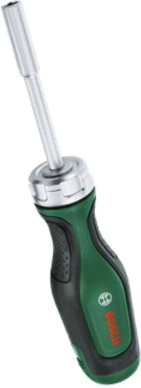 Bosch - Ratschenschraubendreher Stubby (Ratschenschraubendreher mit hohem Drehmoment, Bitmagazin, magnetischer Bithalter...