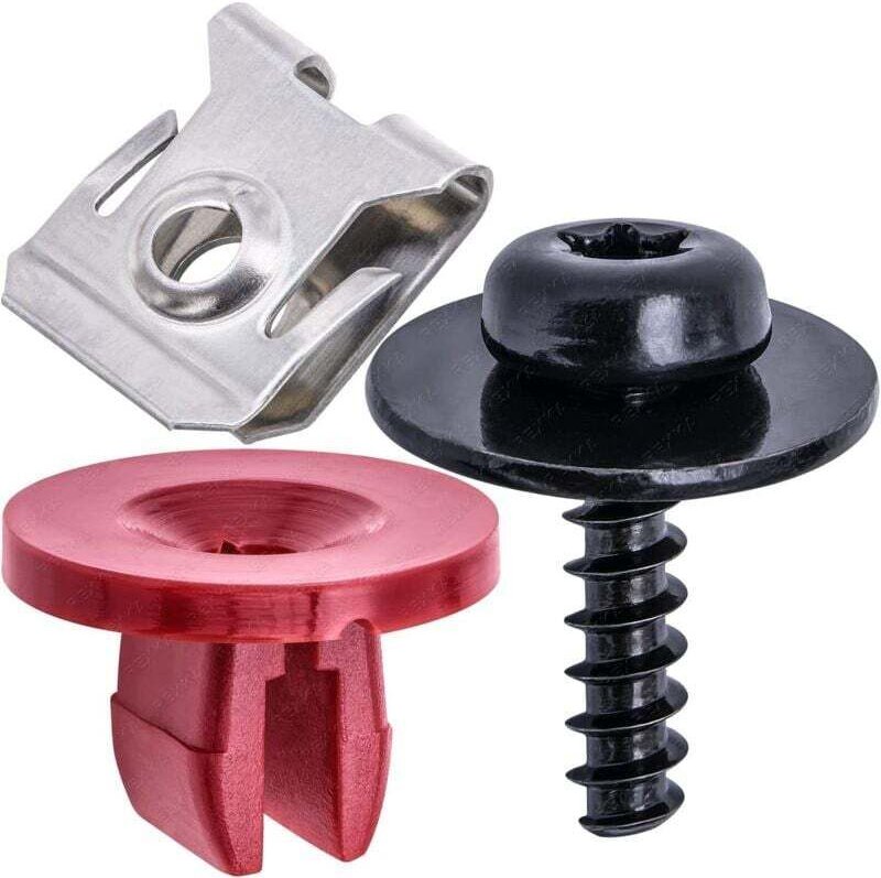 Le kit de 10 pièces pour couvercle de moteur T30 comprend un couvercle de protection, des vis, des écrous et des clips, ...