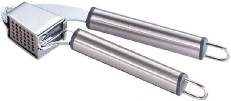 Knoblauchpresse aus Edelstahl, manuelle Knoblauchpresse, Küchenutensil, 6 x 19,5 cm