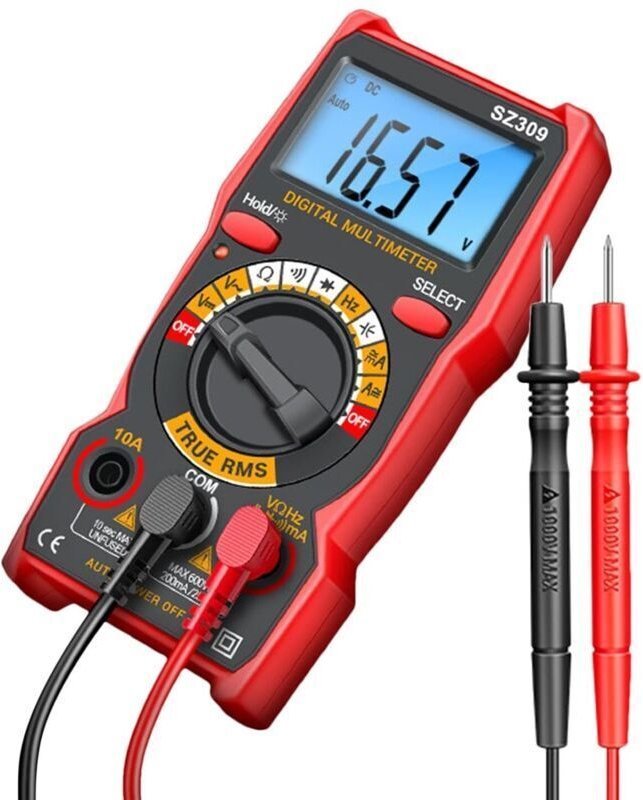 Kapazitätsmessgerät, resistives, intelligentes Kapazitätsmessgerät, 1999-Count-LCD-Multimeter mit Hintergrundbeleuchtung...
