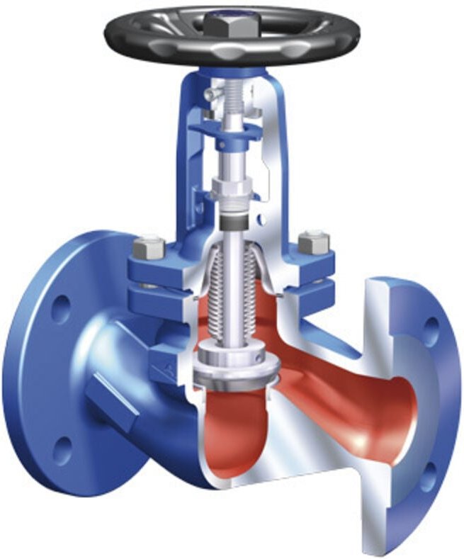 ARI Absperrventil mit Flansch Faba-Plus 35046 DN 50, PN 40, 1.0619+N, Kantensitzkegel