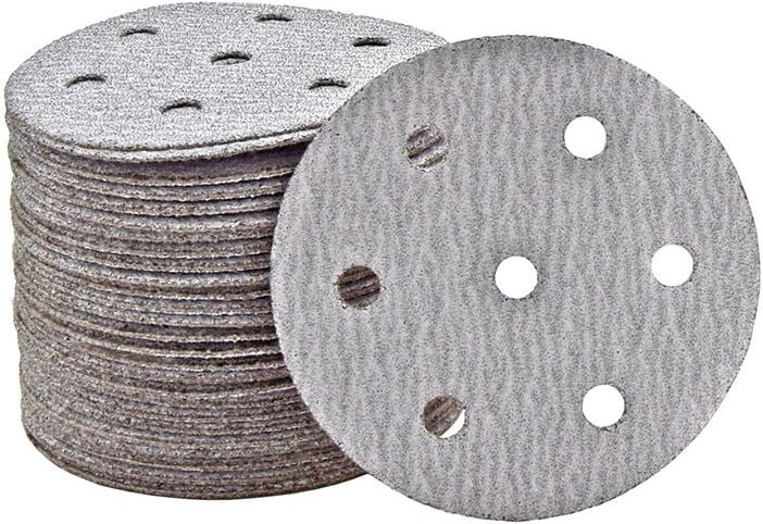 Shark Klett-Schleifscheiben, 90 mm, 7-Loch, f. Exzenterschleifer, Normalkorund (50 Stk.) K40 - Miotools