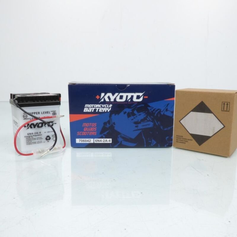 Kyoto Batterie für Motorrad Honda 80 CY 1979 6N4-2A-4 / 6V 4Ah
