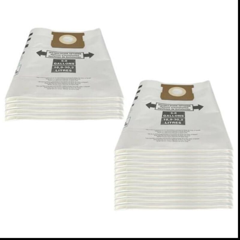 Ridgid VF Universal-Staubbeutel für 5- bis 8-Gallonen-Trockensauger (z. B. Shop Vac 45420 Gallonen)