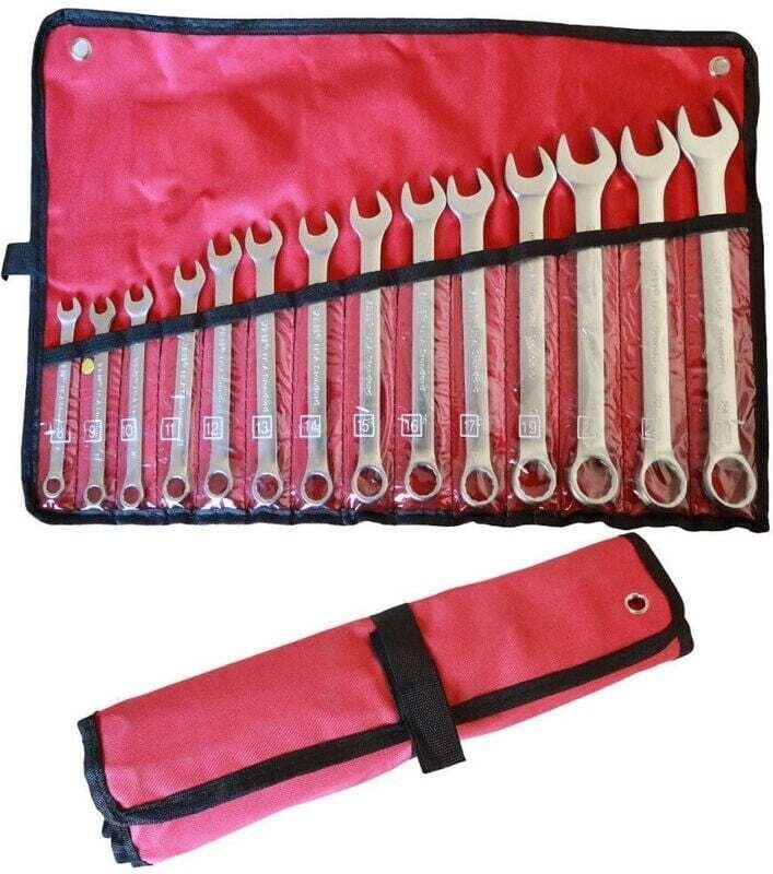 Vtizikl Set Chiavi Combinate 14 Pz. 8-24 Mm Fissa E Stella Acciaio Cr-v Con Astuccio -