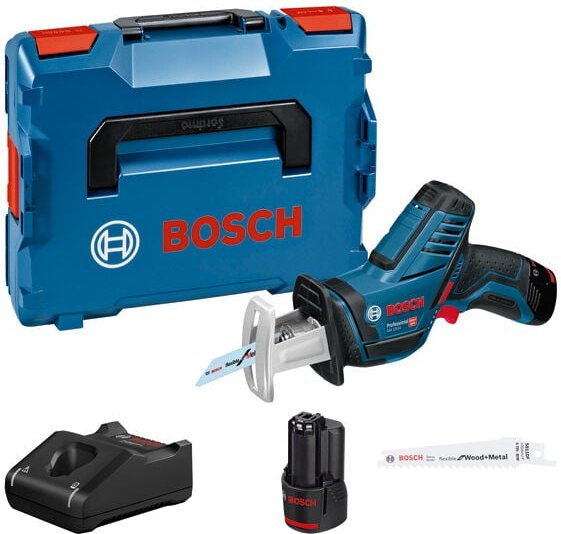 Bosch Akku-Säbelsäge gsa 12V-14 Professional 2x 3,0 Ah Akkus + Lader in l-boxx