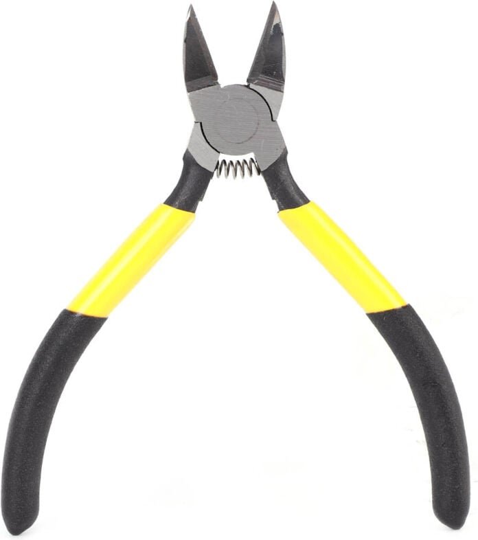 Diagonalzange, 5-Zoll-Diagonalzange aus hochkohlenstoffhaltigem Stahl, gelbe Seitenschneiderzange mit Rückholmechanismus...