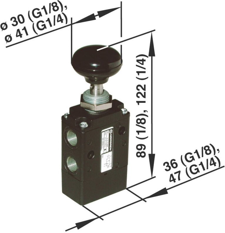Imi Norgren Mechanischbetätigtes Pneumatik-Ventil 03040402 Gehäusematerial Aluminium 1 St.