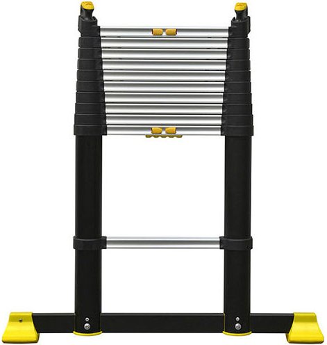 Teleskopleiter - maximale Länge 3.35m - Space Bamboo - integrierte Werkzeughalter - maximale Arbeitshöhe 4.15m - 475111