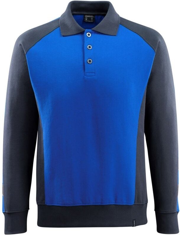 Polo-Sweatshirt magdeburg unique langarm 50610 Gr. xs kornblau/schwarzblau - Mascot