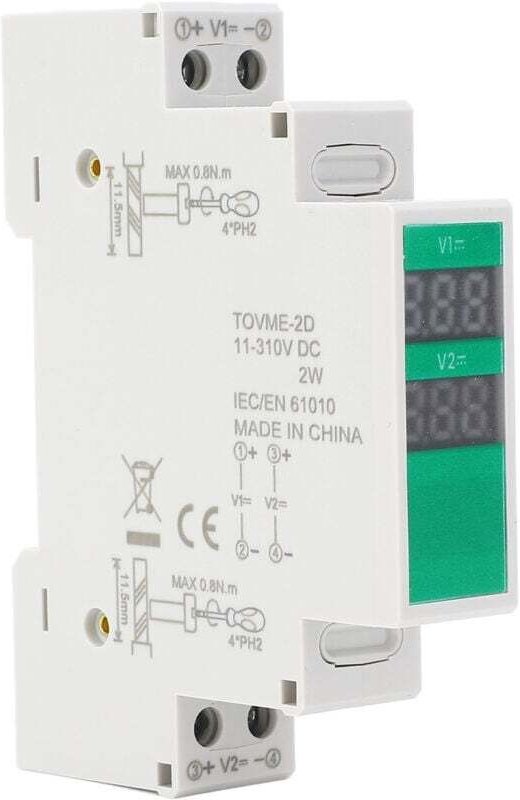 Dc 11V bis 310V DIN-Schienen-Voltmeter Spannungsbereich LCD-Digitalanzeige Din Mount Meter a