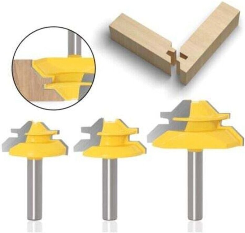 Stück 45°-Nutfräser (8 mm Schaft) – Gehrungsverriegelungs-Fräswerkzeug