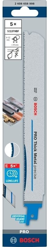 Säbelsägeblatt pro Thick Metal precise S1137HBF Länge 225 mm Breite 25 mm Zahnteilung tpi 10+12+14 1,8+2,1+2,5 mm 3x3-Za...