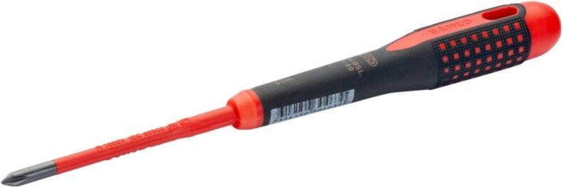 Bahco ERGO Isolierter Schraubendreher für Phillips-Schrauben mit 3-Komponenten-Griff, VDE-zertifiziert, Slim-Klinge PH2