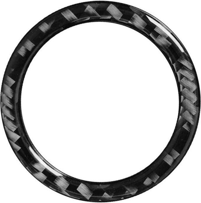 Tlily - Auto-Karbonfaser-Motor-Start-Stopp-Knopf-Ring-Zierabdeckung für is IS250 IS300 IS350C 2006-2012