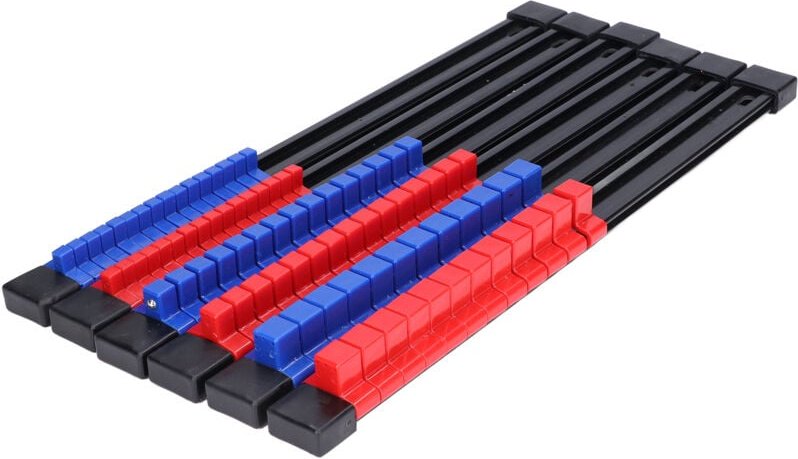 6-teiliger ABS-Steckschlüssel-Organizer, 1/4", 3/8", 1/2" Steckschlüssel-Organizer-Set, Premium-Steckschlüsselhalter für...