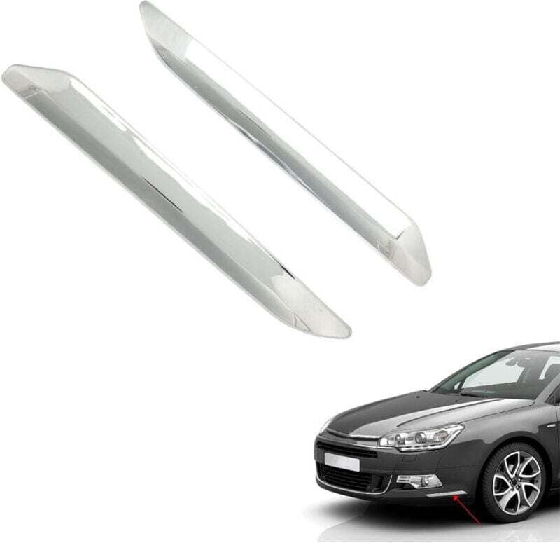 Stücke Front Stoßstange Streifen Links Rechts Anti-Scratch Chrom Silber Ersatz Für Citroen C5 X7 2007-2015