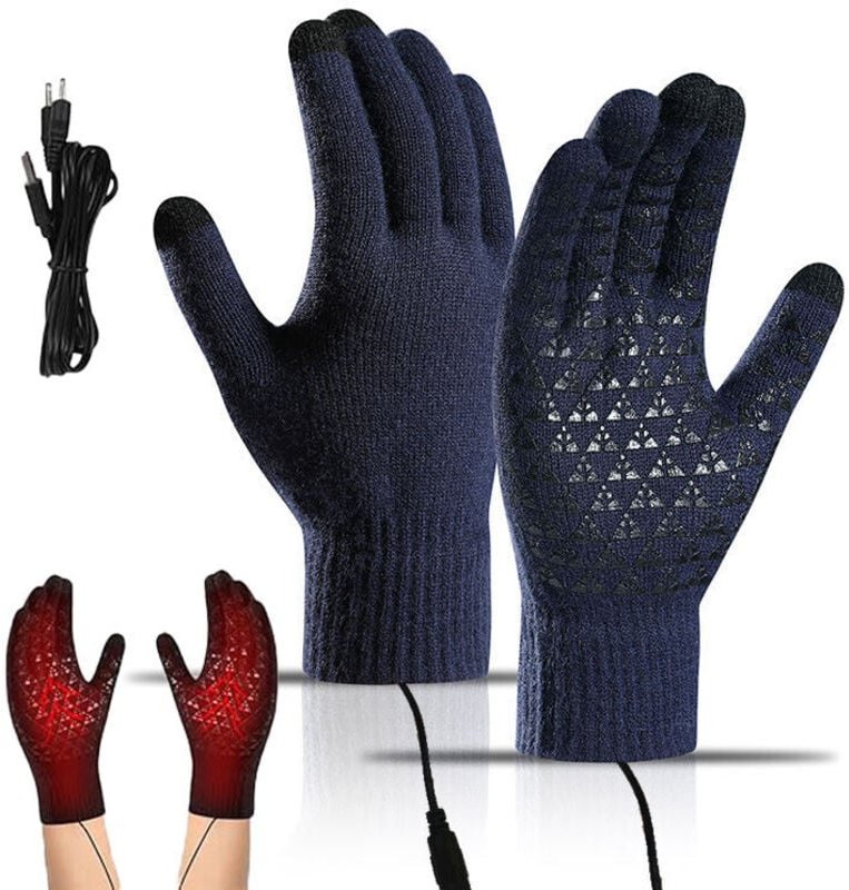 Beheizbare Handschuhe, USB Beheizte Handschuhe, Winterhandschuhe Herren Damen Winterhand Warme Handschuhe Touchscreen Ha...