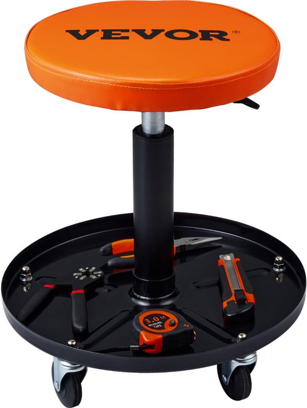 Vevor Rollender Mechanikerhocker Werkstatthocker 113,4 kg, 406-559 mm Höhenverstellbarer Werkstattsitz, Werkstatthocker ...