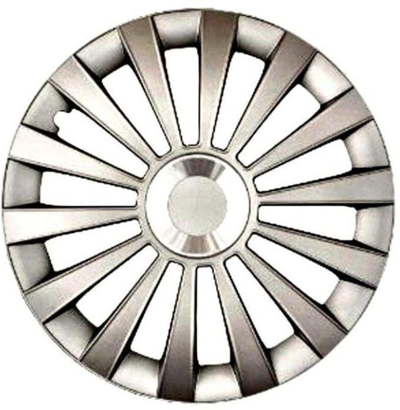 Cartrend Radzierblenden Meridian 35 cm (14 Zoll) silber 4 Stück