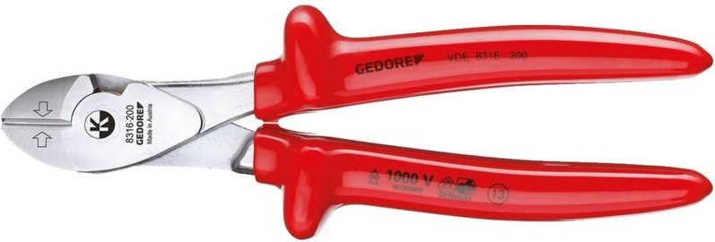 Vde 8316-180 VDE-Kraft-Seitenschneider 180 mm, Tauchisolierung