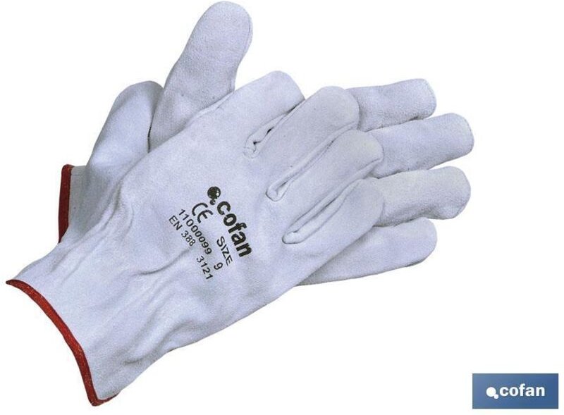 Grauer Wildlederhandschuh, Blistergröße 10