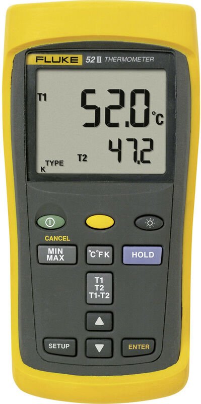 Fluke 52 II Temperatur-Messgerät -250 - +1372 °C Fühler-Typ J, K, T, E