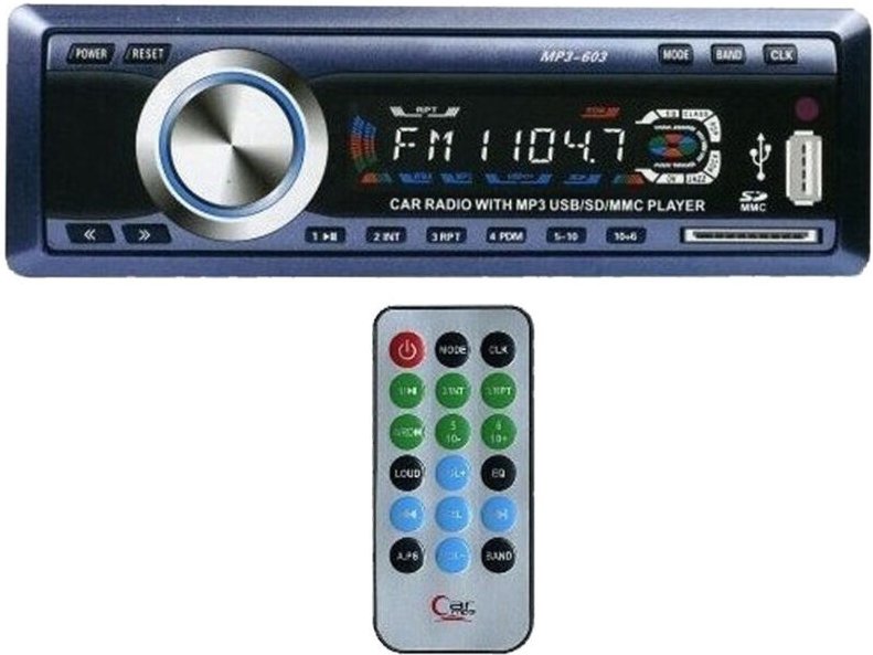 Trade Shop Traesio - Trade Shop - Autoradio fm Stereo Auto MP3 Player usb sd Karte aux Eingang wma Radio 603 -