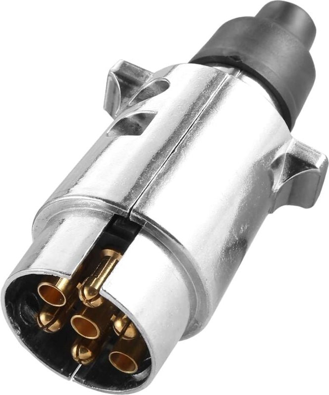 7-poliger Metall-Anhängerstecker, wasserdichter 7-poliger Metall-Anhängersteckdose, 12 v, 7-poliger Steckdosenadapter zu...
