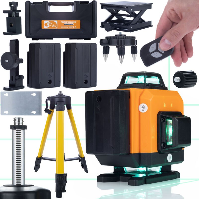 Rosfix ROT16L Laserwasserwaage – 16 Linien 360°-Laser Selbstnivellierung, IP54, Reichweite bis 25m Bauwesen, Inneneinric...