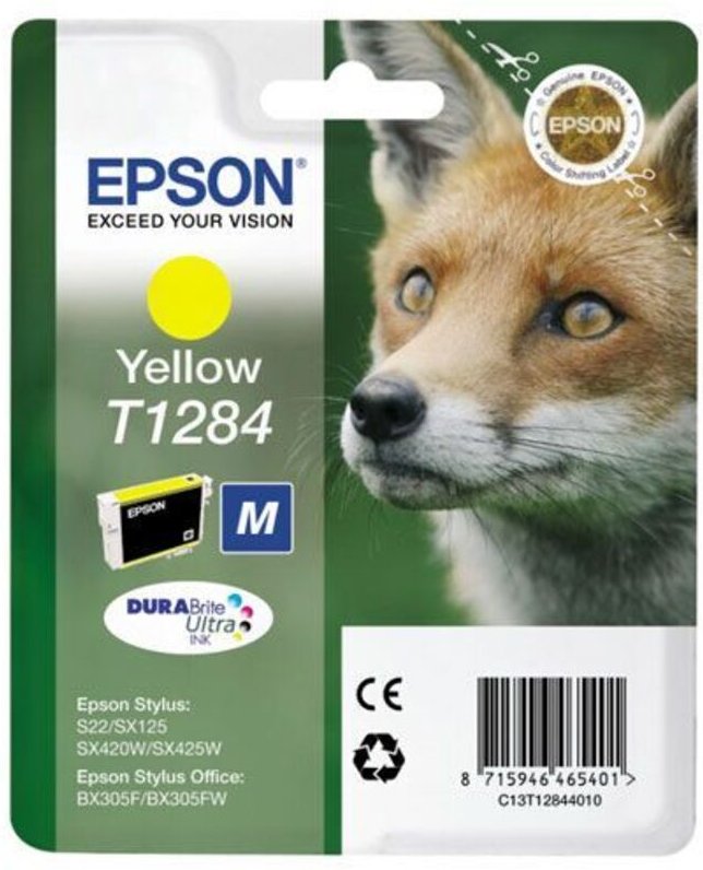 Epson Fox Singlepack Yellow T1284 DURABrite Ultra Ink
