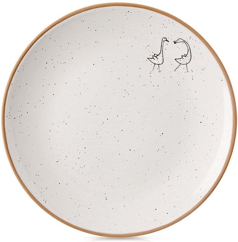 Beige ceramic dessert plate 20 cm