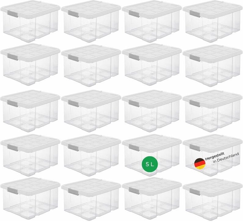 20x Novaliv Aufbewahrungsbox 20x Aufbewahrungsbox, 20x Deckel
