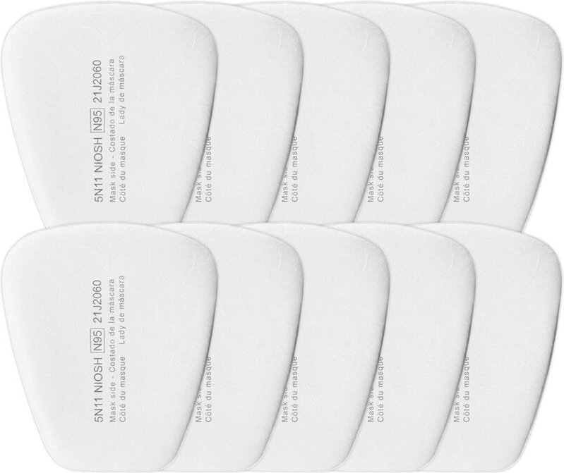 Packung mit 10 austauschbaren 5N11-Baumwollpartikelfiltern für Staubmasken 6000, 6200, 6800, 7501, 7502, FF402