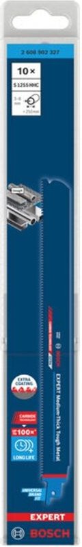 Bosch EXPERT Säbelsägeblatt Medium-Thick Tough Metal S1255HHC, 10-tlg.