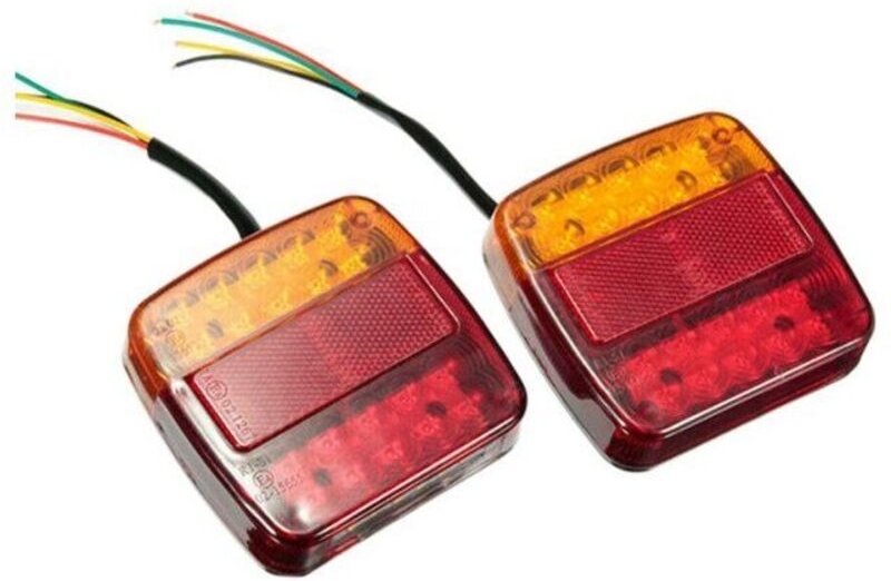 ZVD-2 Stück 26 LED 12 V Anhänger-Rücklichter, Blinker, Bremslichter, Reflektoren, Kennzeichenbeleuchtung, IP67, wasserdi...