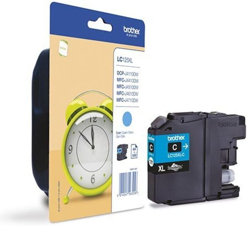 Tintenpatrone Originalzubehör LC-125XL-C ca. 1.200 Seiten cyan