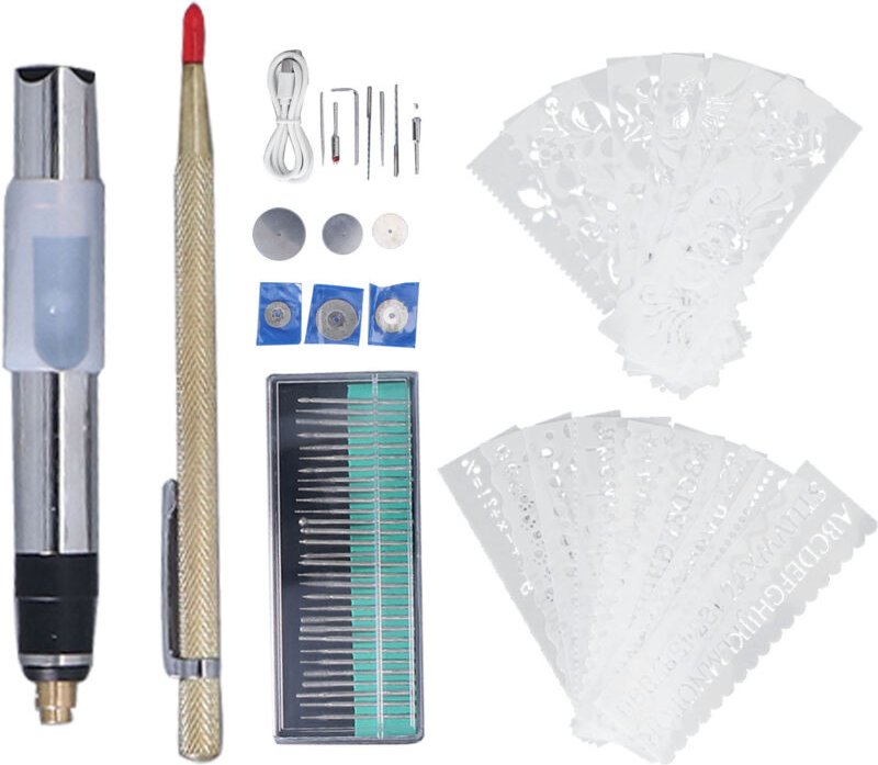 Zuverlässiger USB-Gravierer, 25-W-Elektro-Set, kabellose Schneidwerkzeuge, Gravierwerkzeug für Glas, Keramik, Metall, Ho...