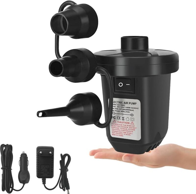 Gabrielle - Elektrische Luftpumpe, 110–240 v Hochleistungs-Elektroluftpumpe für aufblasbare Matratzen, Schwimmbäder, Str...