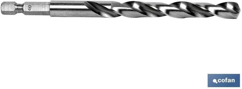 HSS-Metallbohrer - mit Sechskantgriff 1/4" (Ø4 mm.) COFAN 09735004