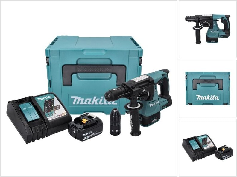 Makita - dhr 243 RM1J Akku Bohrhammer 18 v 2,0 j sds plus Brushless + 1x Akku 4,0 Ah + Ladegerät + Makpac