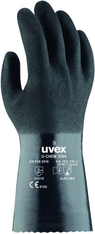 uvex Schutzhandschuh u-chem 3100 schwarz Gr. 8