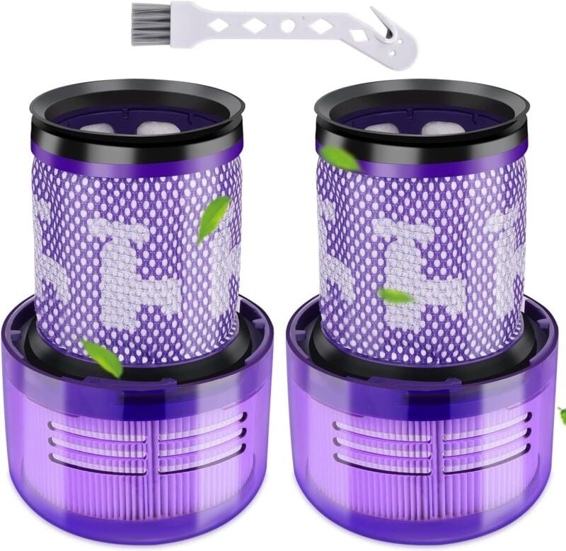 2 Stück V12 Filter für Dy.son V12 Detect Slim Absolute Extra Pro Plus Motorhead Complete Total Clean Akku Staubsauger Er...