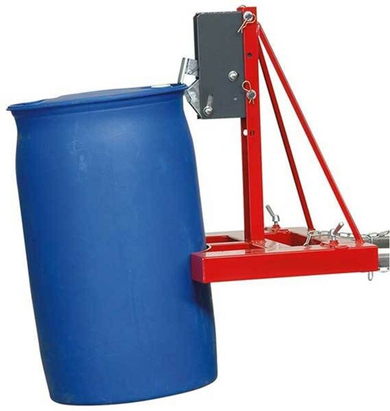 Automatische vertikale Fassklammer auf Hülsen – Metall- oder Kunststofffass mit Rand 220 l – max. Belastung 500 kg - 840...