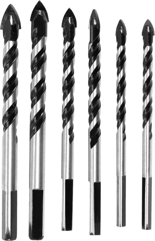 Tlily - 6 Stücke Keramik Fliesen Bohrer, Bohrer Für Glas, Ziegel Und Beton, Hart Metall Spitze Wand Fliesen, Größe 6,6,8...