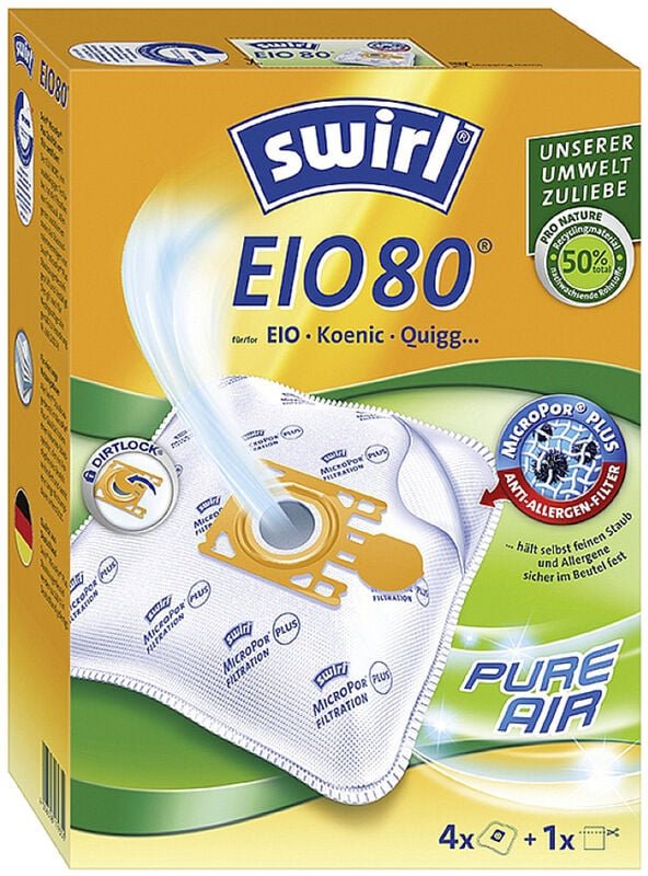EIO80 AirSpace Staubsaugerbeutel 4 St. - Swirl