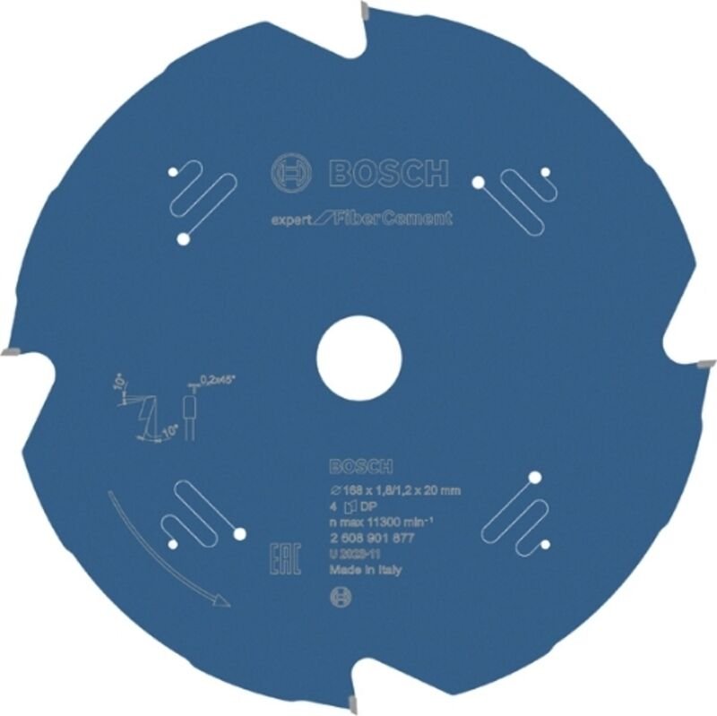 Expert for Fiber Cement Kreissägeblatt, 168x20x1.8/1.2 mm, 4 Zähne - Bosch